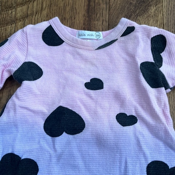 Little Mish Girl’s Tie Dye Heart top Size 3M - Picture 2 of 4